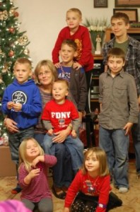 My Mother-In-Law with all of the Grand Kids