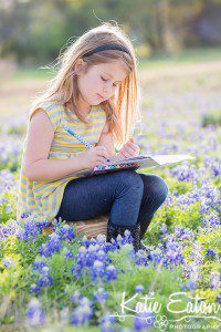 Beautiful image of a child in the bluebonnets by Katie Eaton Photography-1