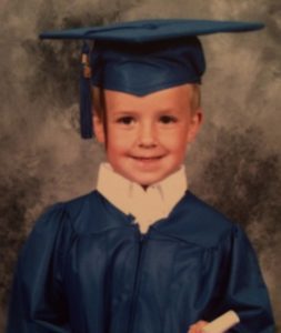 My son at kindergarten graduation.