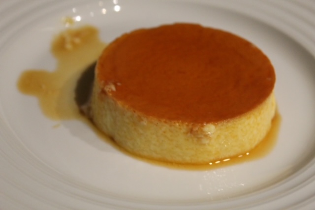 photo of creme caramel on a white plate
